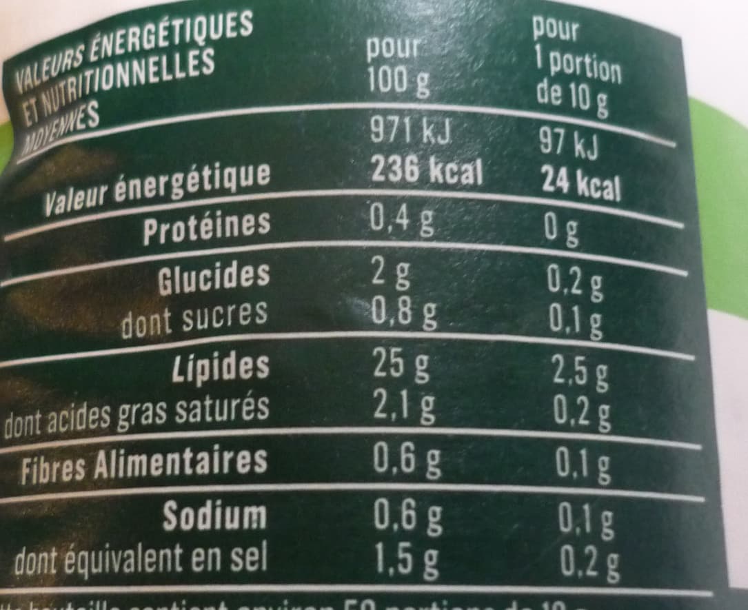 Monoprix Vinaigrette aux fines herbes 25% MG packshot