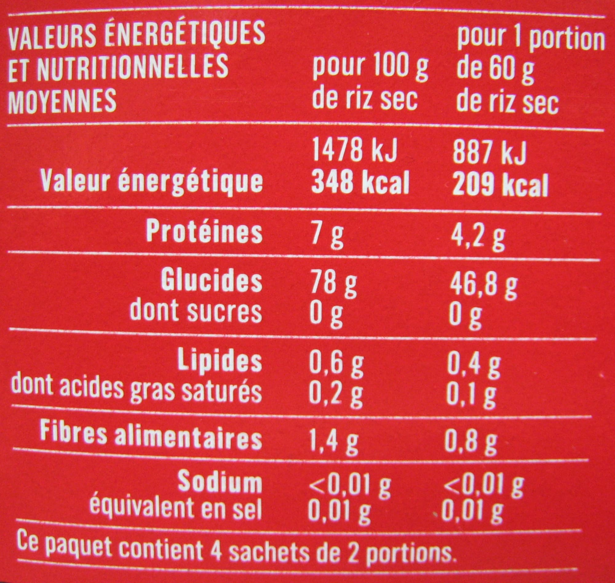 Monoprix Riz long grain 4 sachets cuisson Monoprix packshot