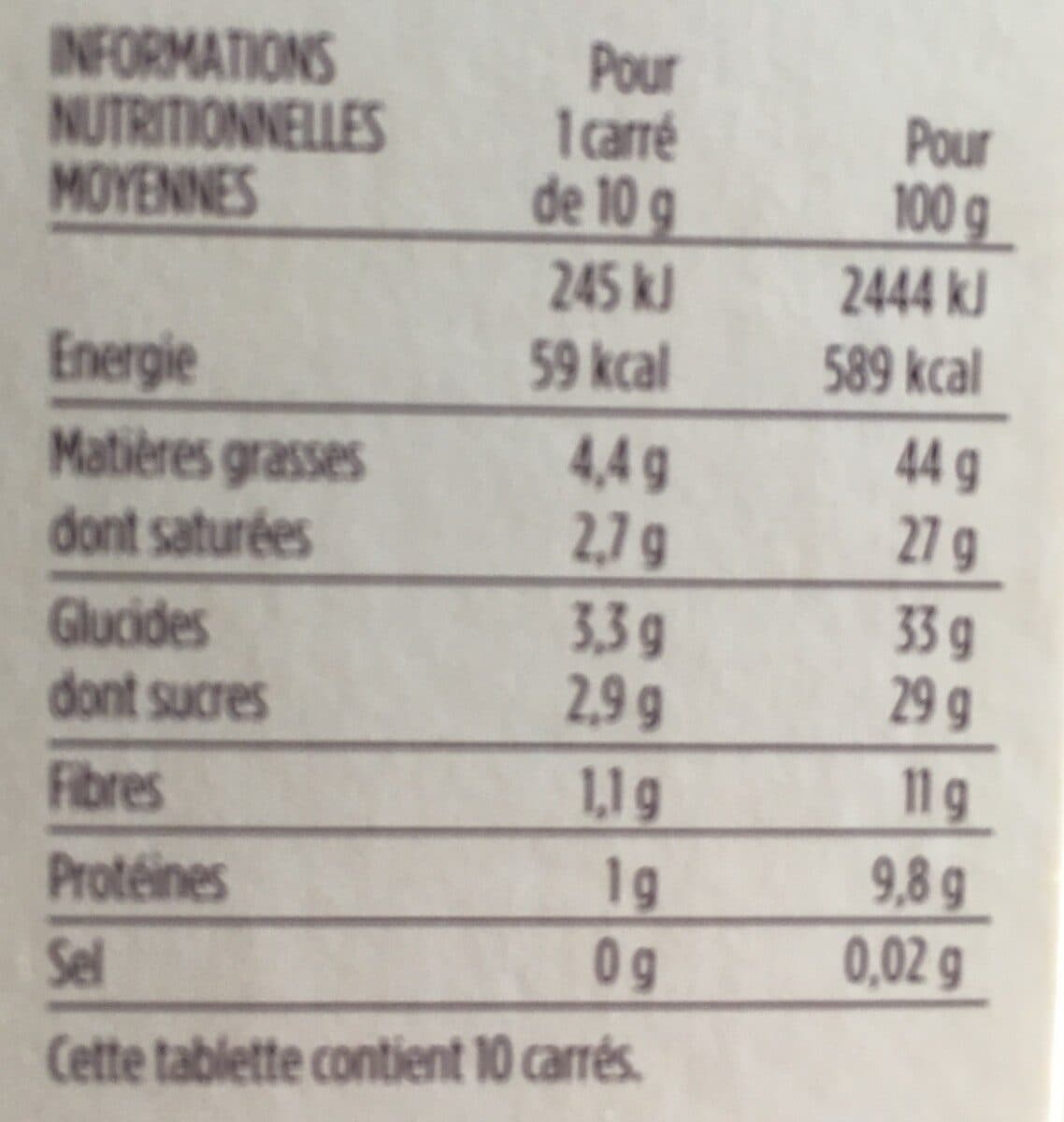 Monoprix Chocolat noir 72% de cacao Saint-Domingue packshot