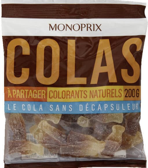 Monoprix Les colas, confiserie gélifiée aromatisée packshot
