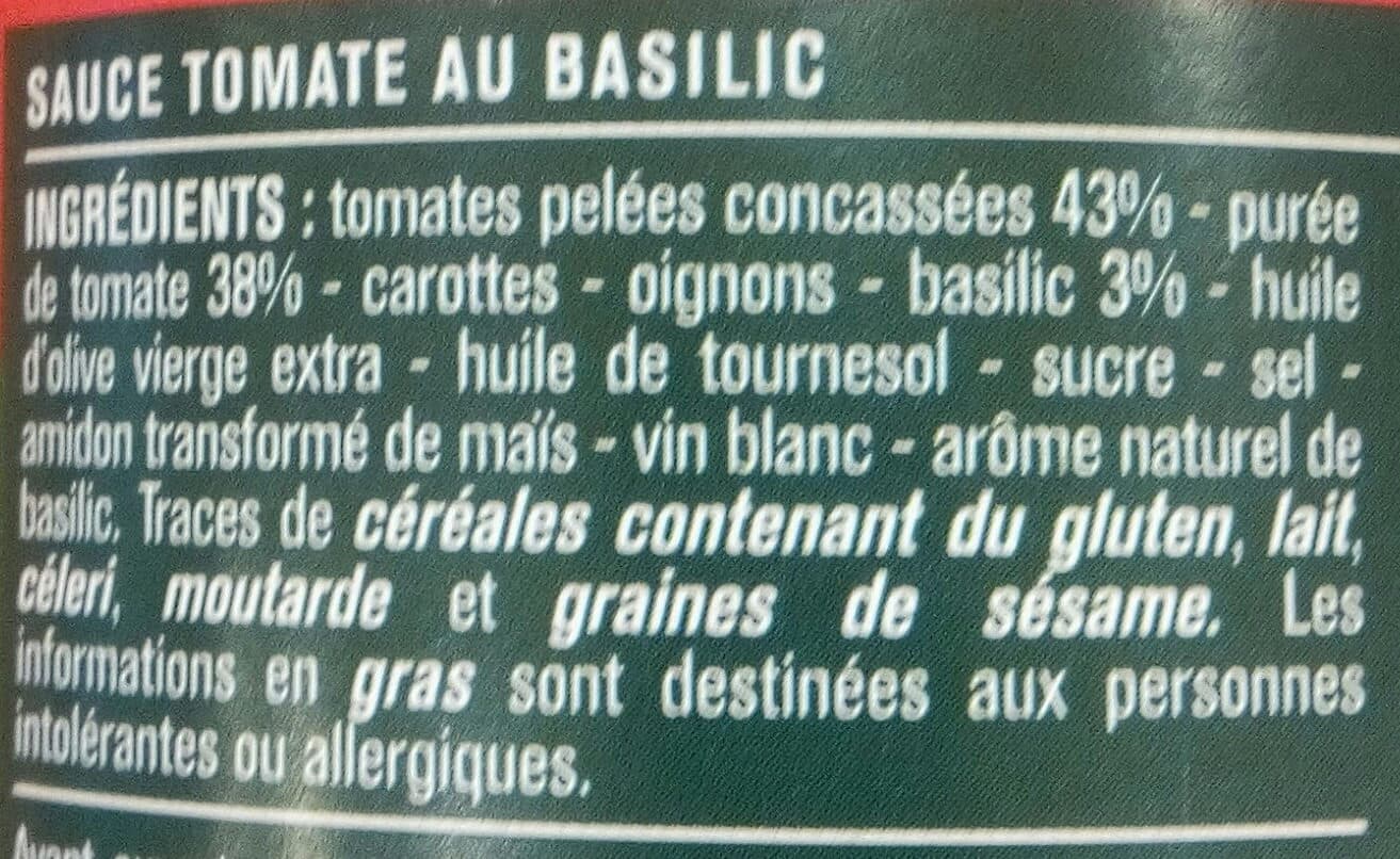 Monoprix Sauce Tomate Basilic packshot