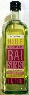 Monoprix Huile de pépins de raisin packshot