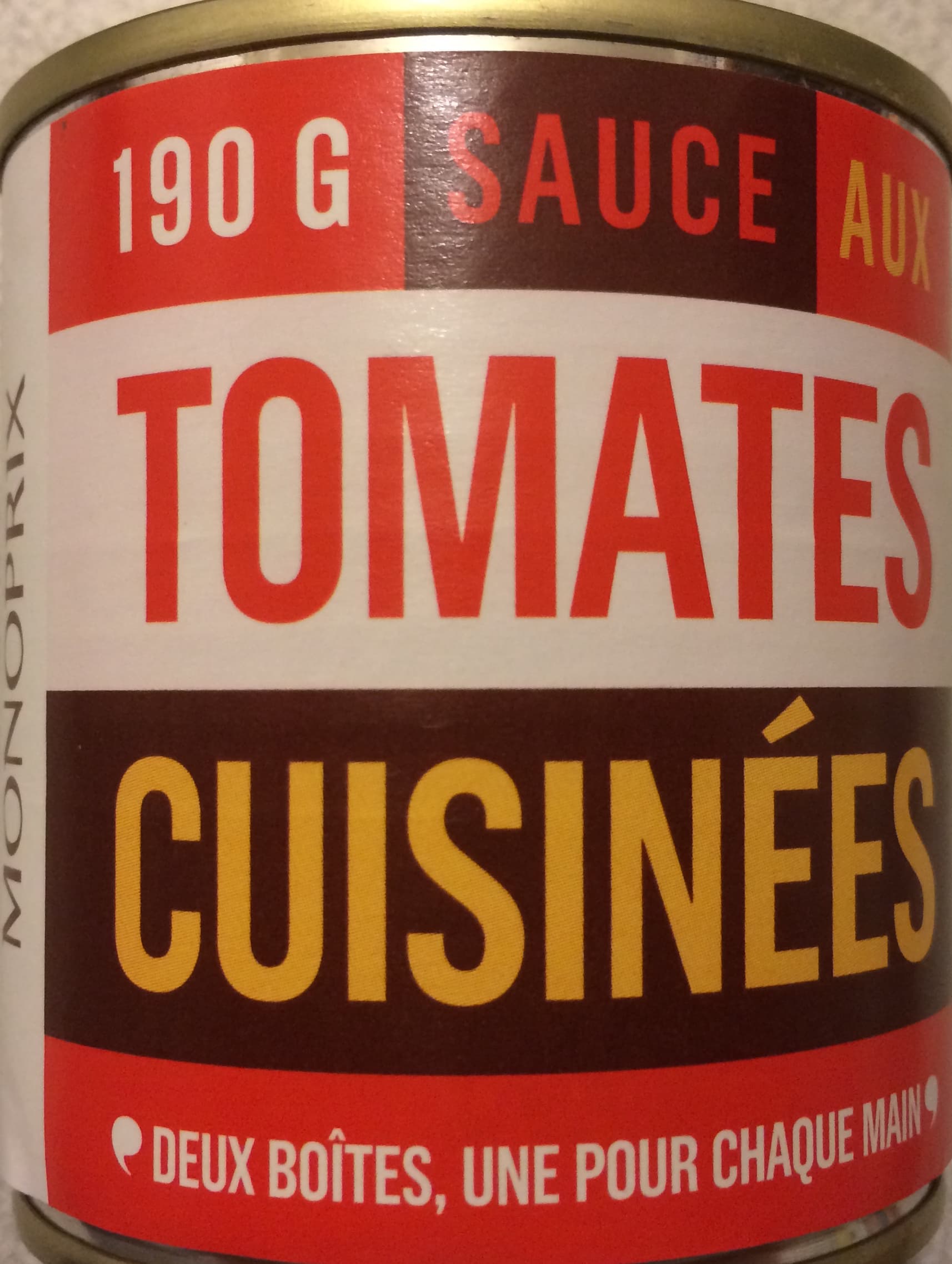 Monoprix Sauce aux tomates cuisinées packshot