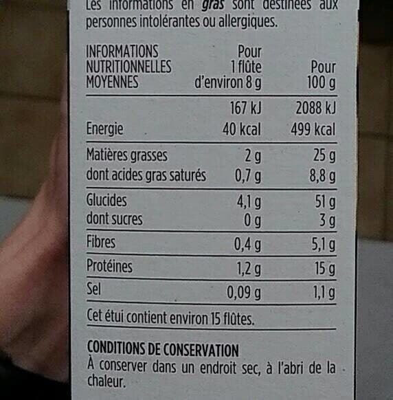 Monoprix Flûtes fines et croquantes au sésame packshot