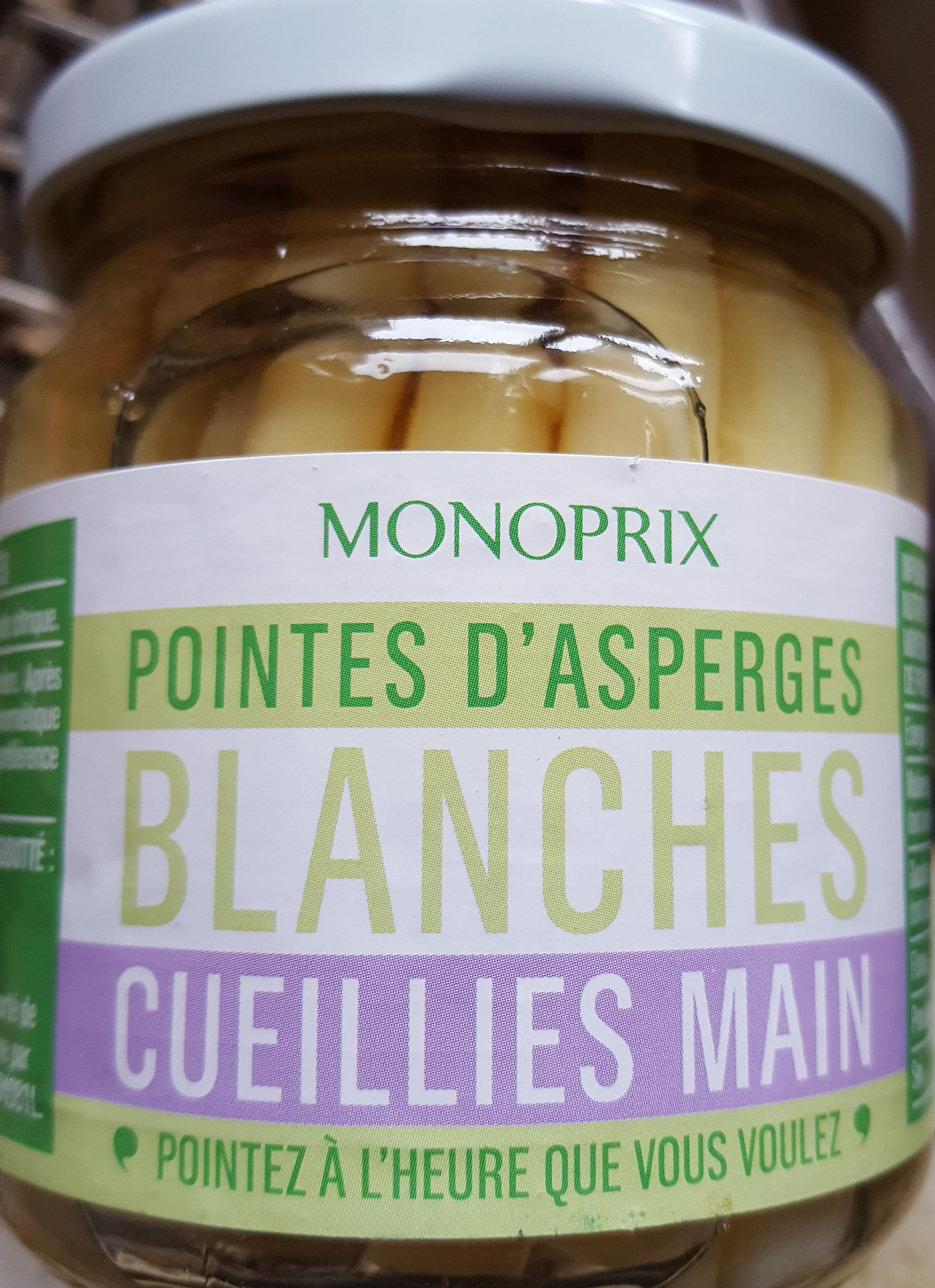 Monoprix Pointes d'asperges blanches, cueillies main packshot