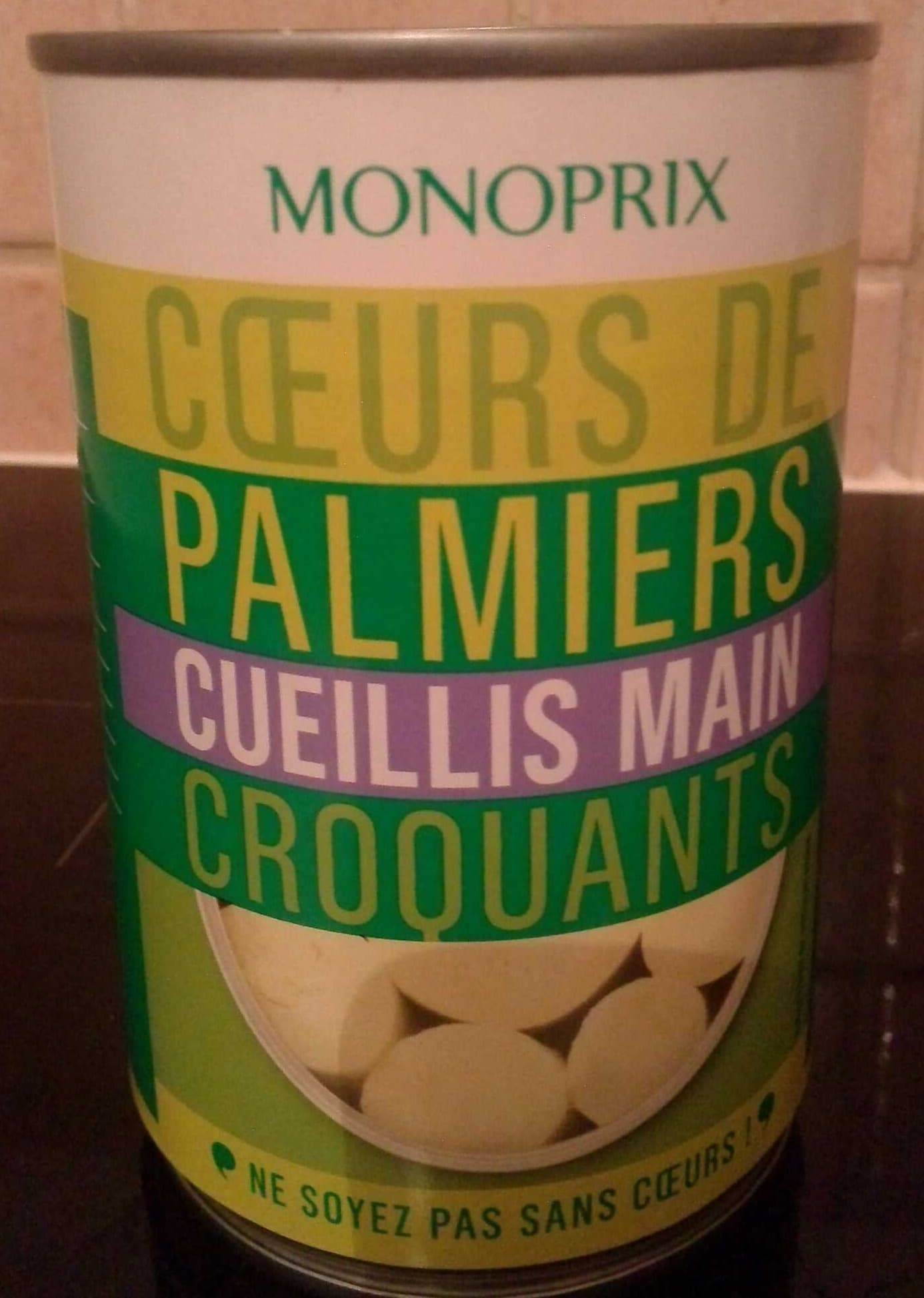 Monoprix Coeurs de palmiers cueillis main croquants packshot