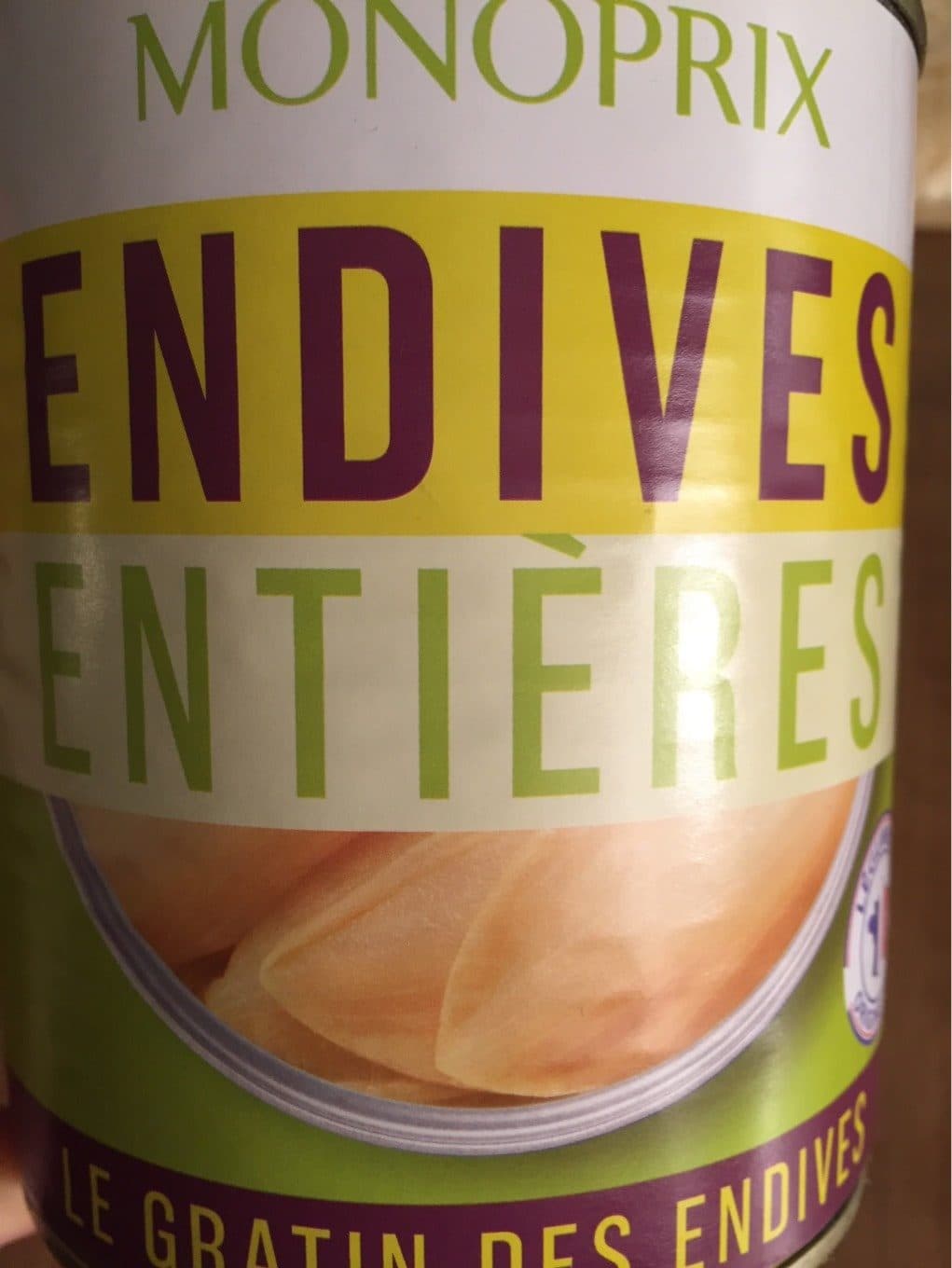Monoprix Endives, Boîte De 800 Grammes, Marque Monoprix packshot