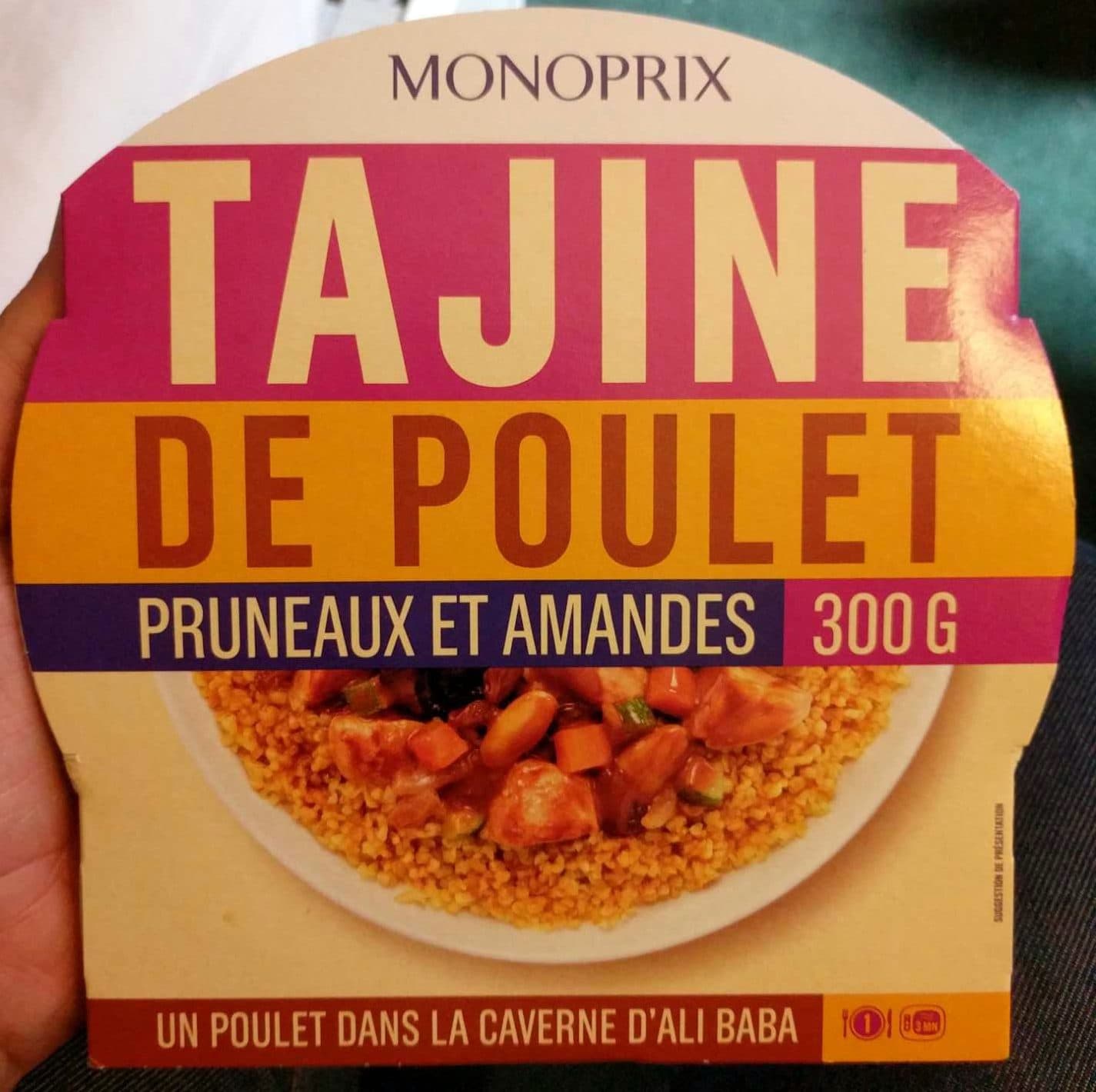 Monoprix Tajine de poulet pruneaux et amandes packshot