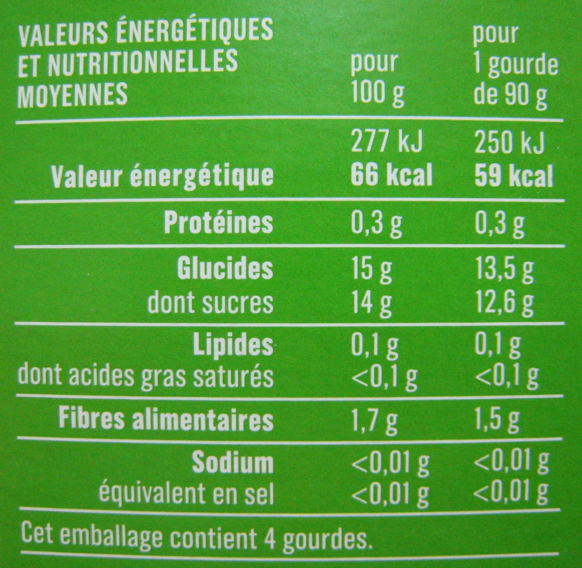 Monoprix Gourdes de compote de pomme Monoprix packshot