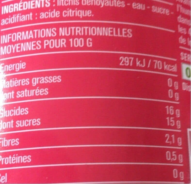 Monoprix Lychees au sirop packshot