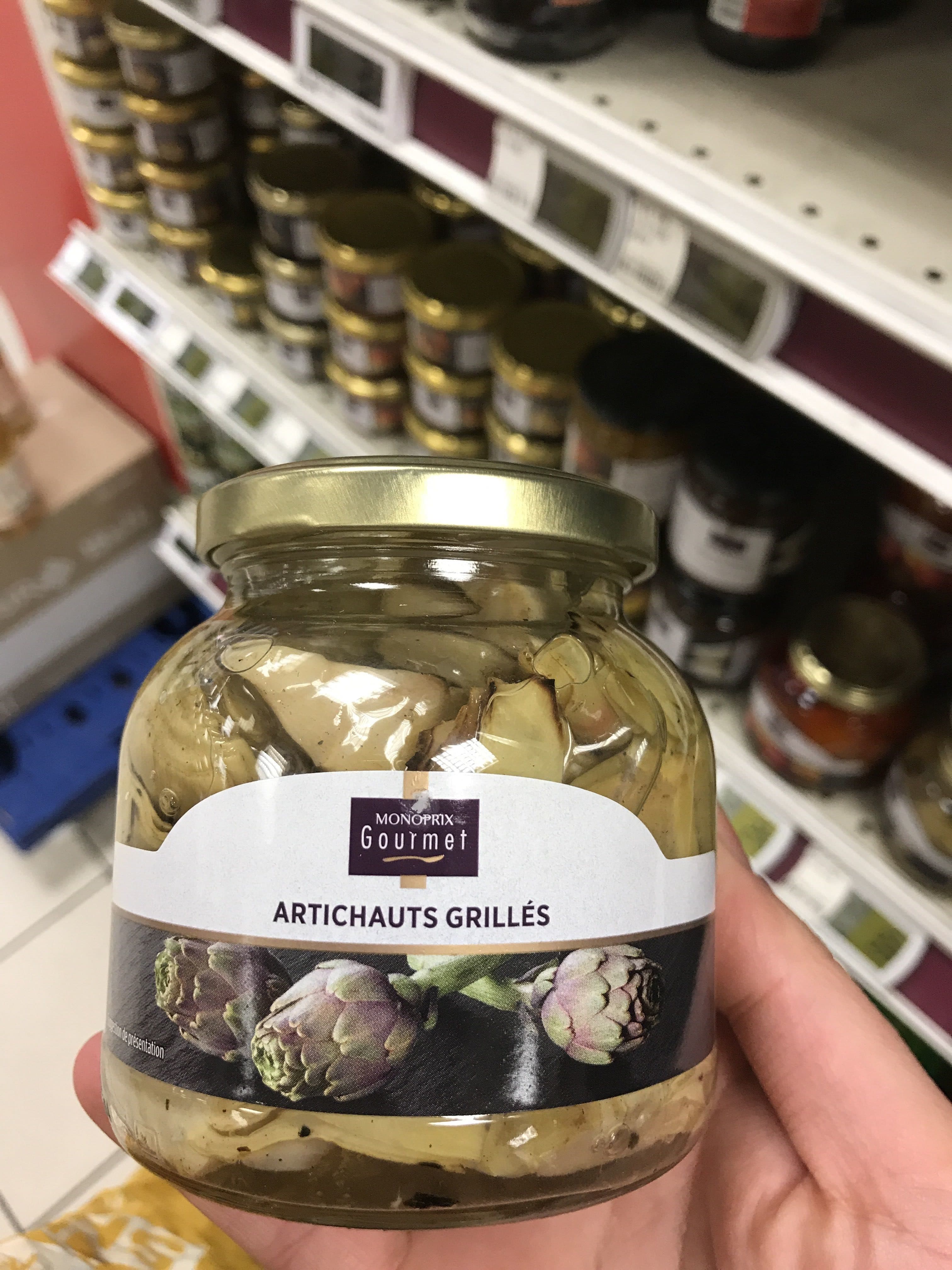 Monoprix artichauts grillés, à l huile de tournesol packshot