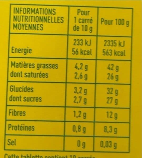 Monoprix Chocolat noir 74% Bio packshot