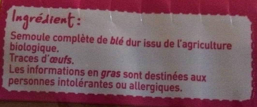 MONOPRIX BIO ! Spaghetti au blé intégral packshot