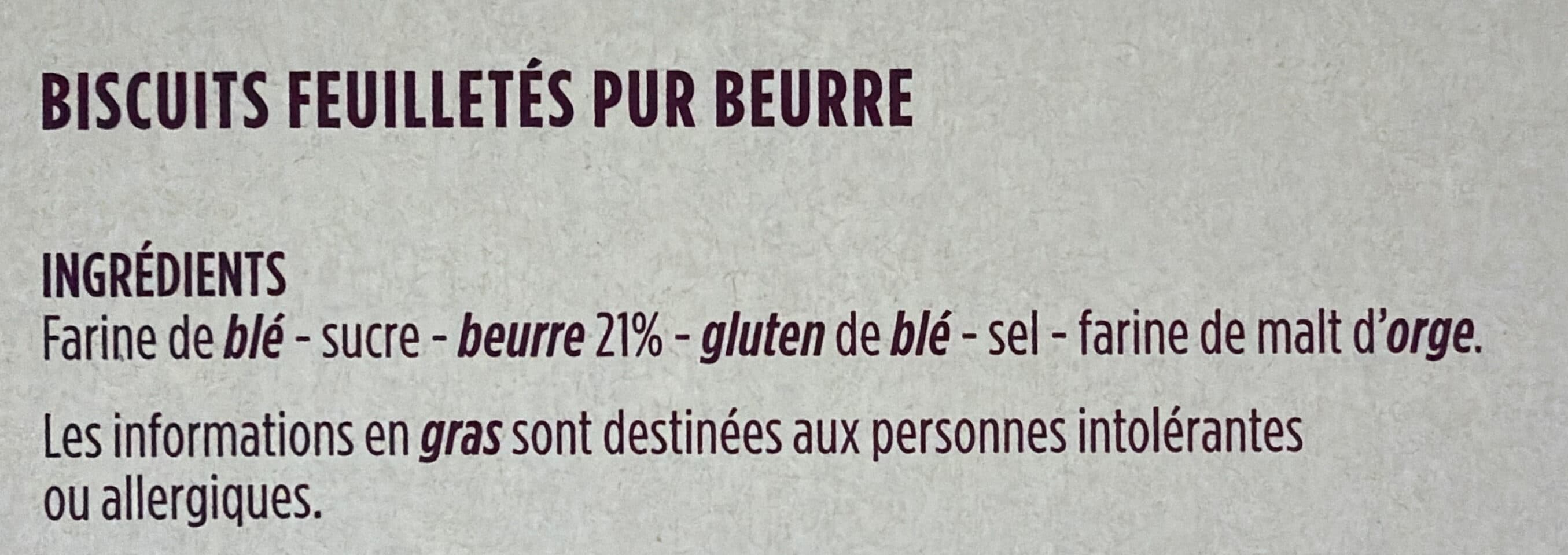 Monoprix Gourmet Palmiers recette pur beurre packshot