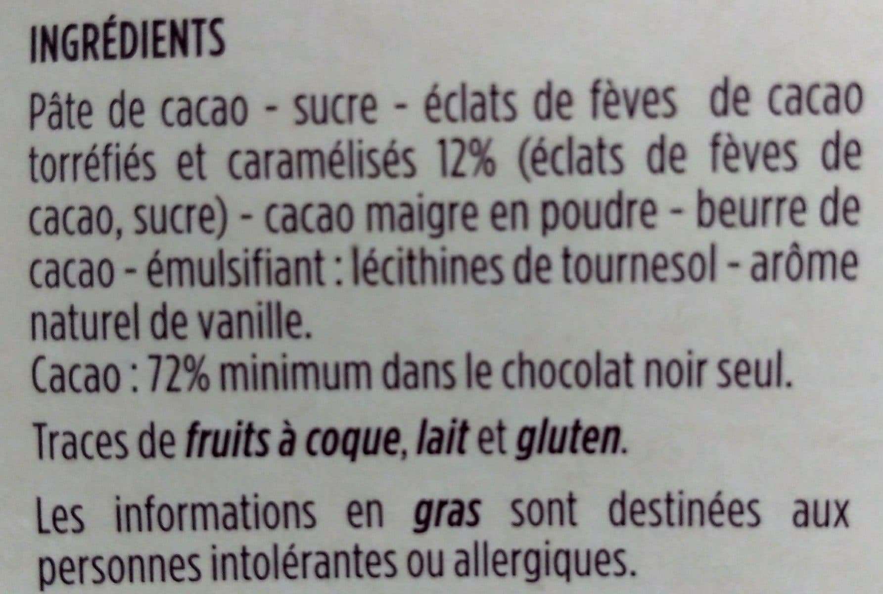 Monoprix Chocolat noir éclats de fèves packshot