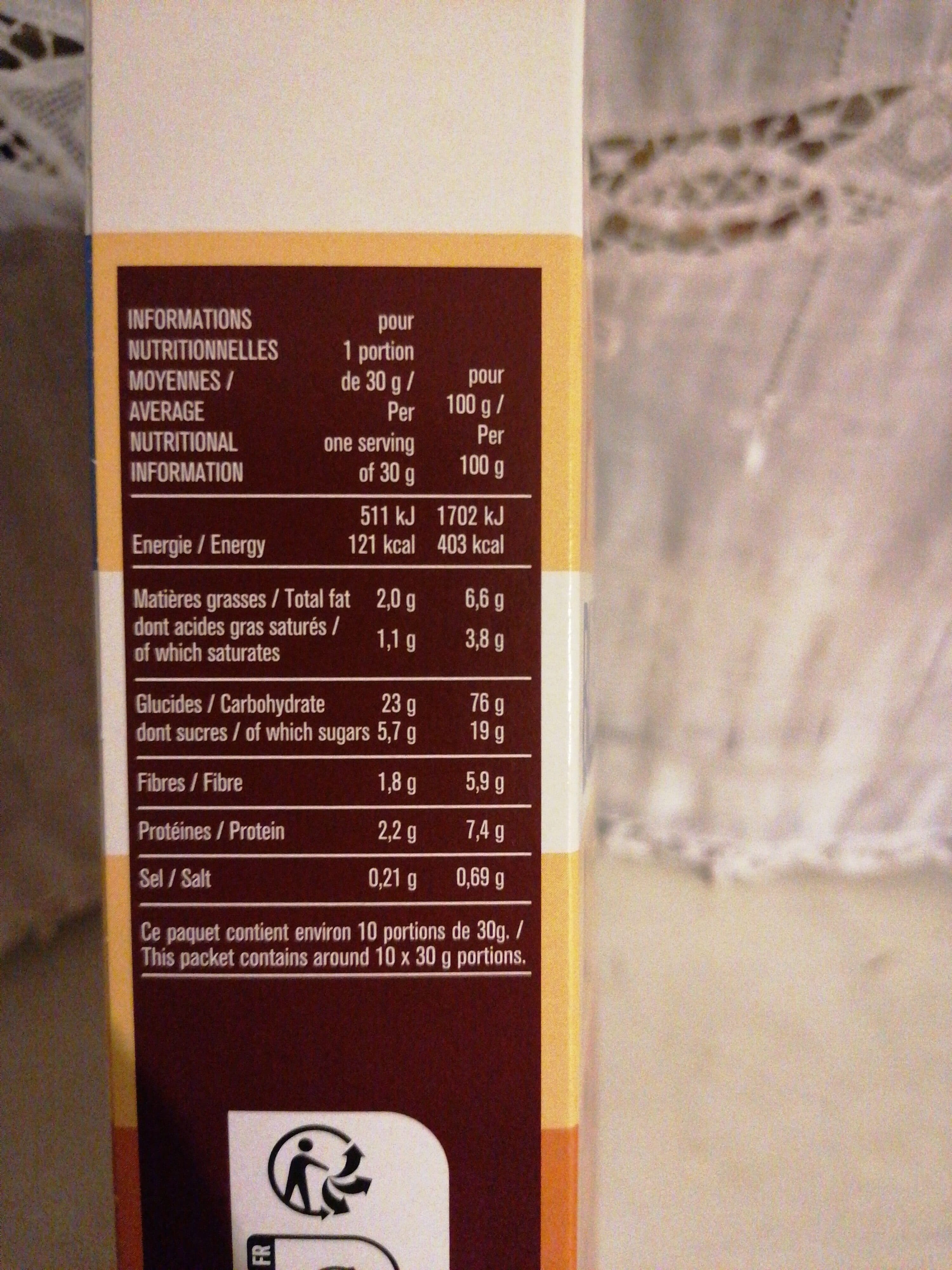 Monoprix Pétales riz & blé complet aux copeaux de chocolat packshot