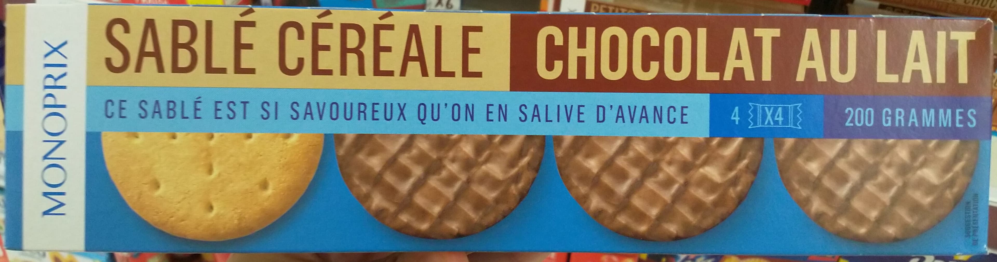 Monoprix Sablés céréales chocolat au lait packshot