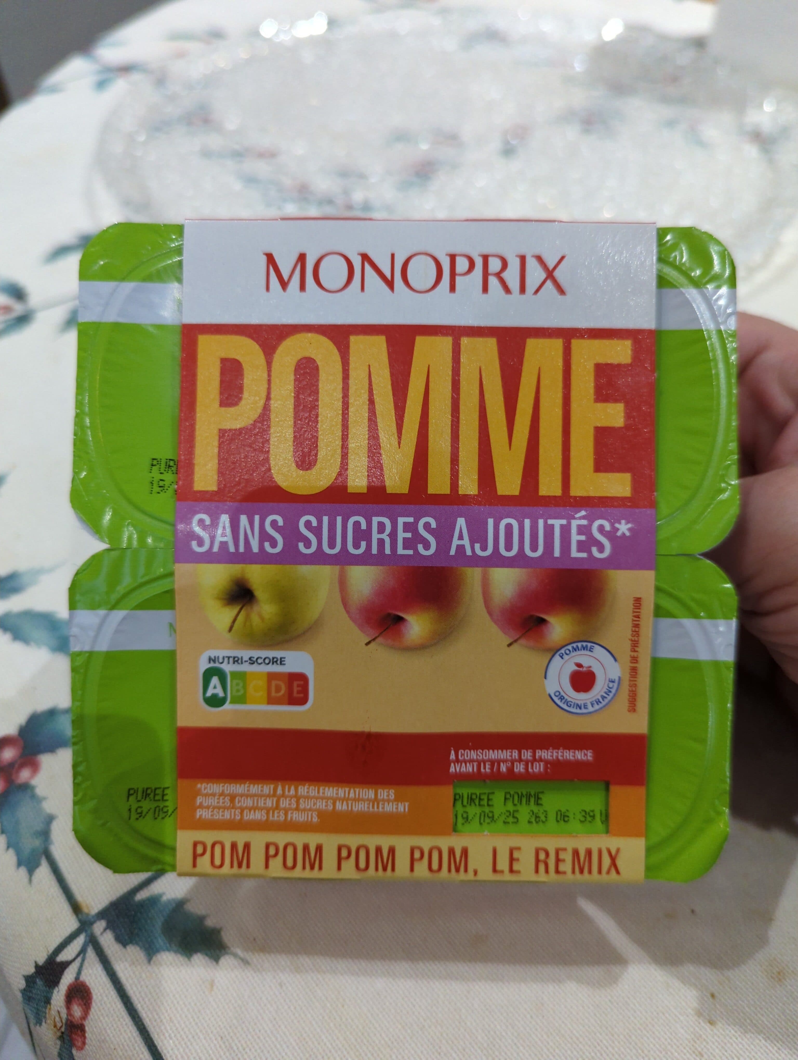 Monoprix Purée de Pommes packshot