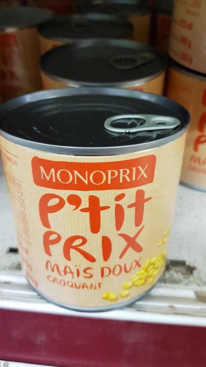 Monoprix Maïs doux en grains, sous vide packshot
