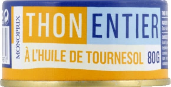 Monoprix Thon entier à l'huile de tournesol packshot