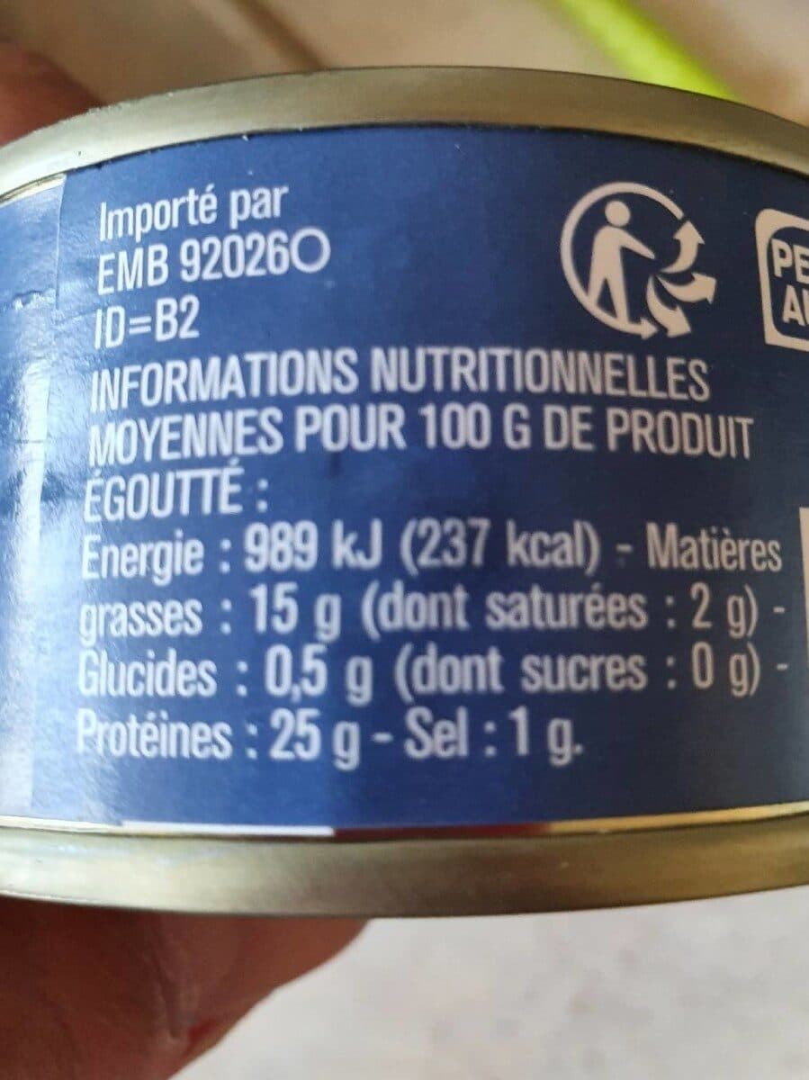 Monoprix Thon entier à l'huile de tournesol packshot