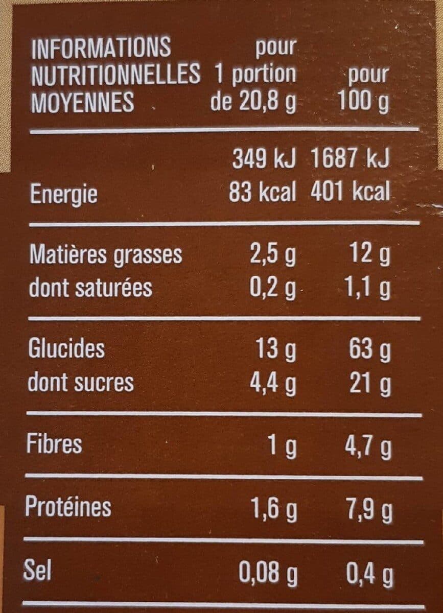 Monoprix Barres céréales aux amandes et aux noisettes packshot