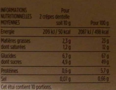 Monoprix Gourmet Crêpes dentelle au chocolat au lait packshot