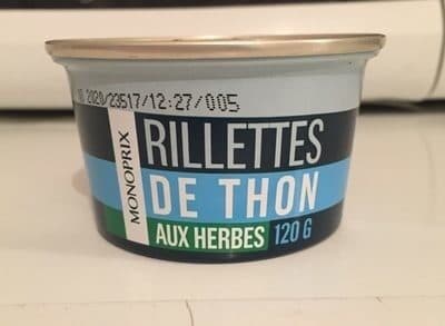 Monoprix Rillettes de thon aux herbes packshot