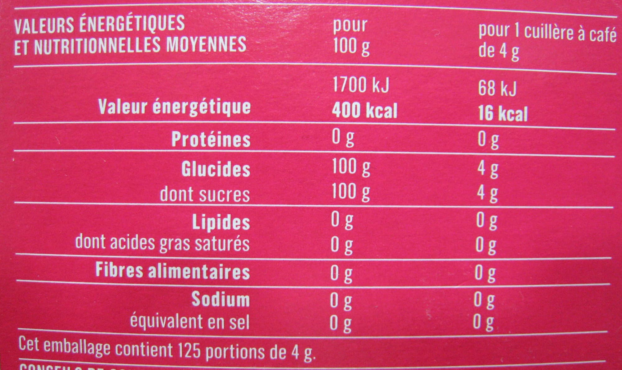 Monoprix Fructose pur cristallisé Monoprix packshot