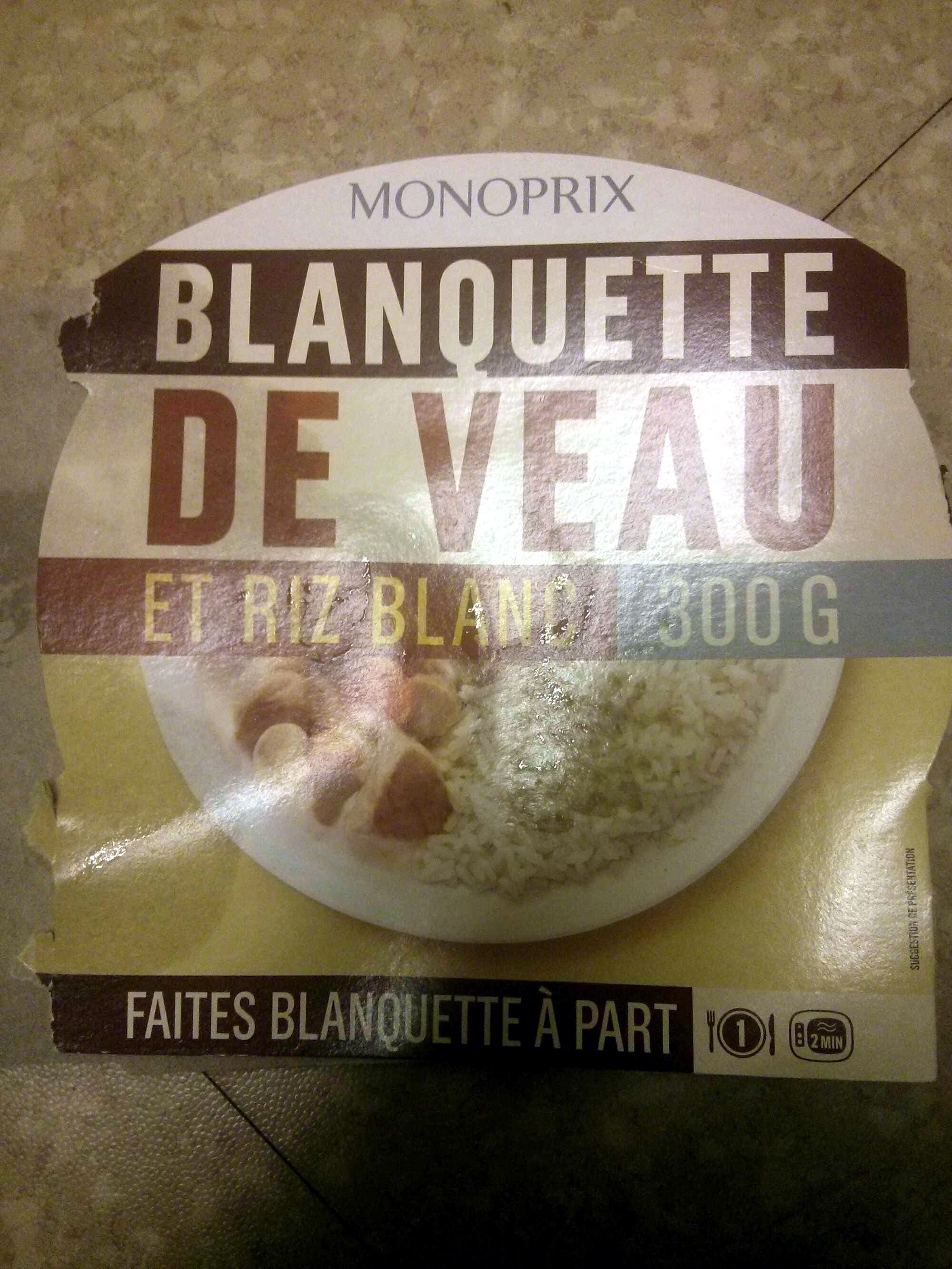 Groupe Casino Blanquette de veau et riz blanc packshot