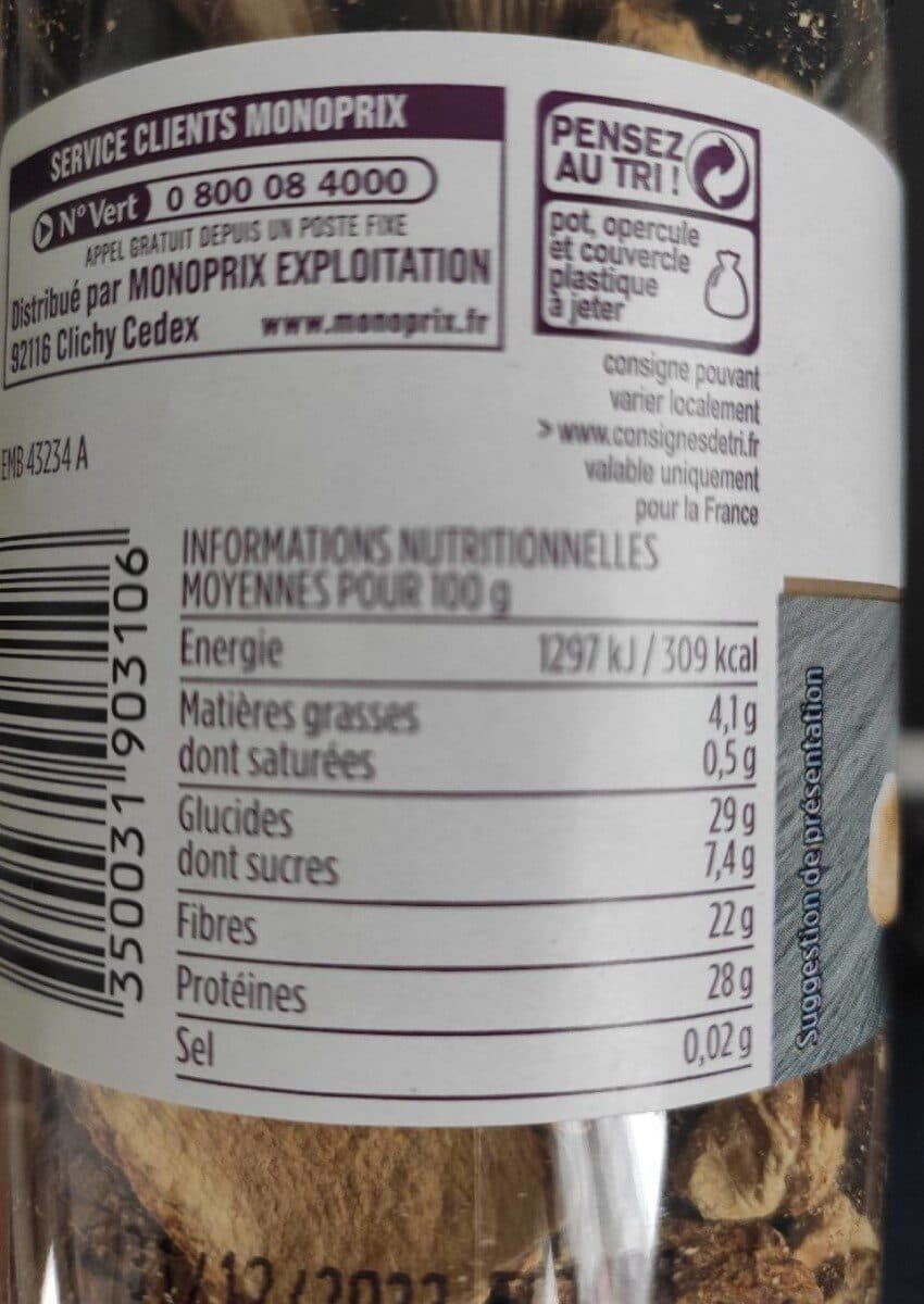 Monoprix Cèpes séchés noblesse des saveurs ceuillis à la main packshot