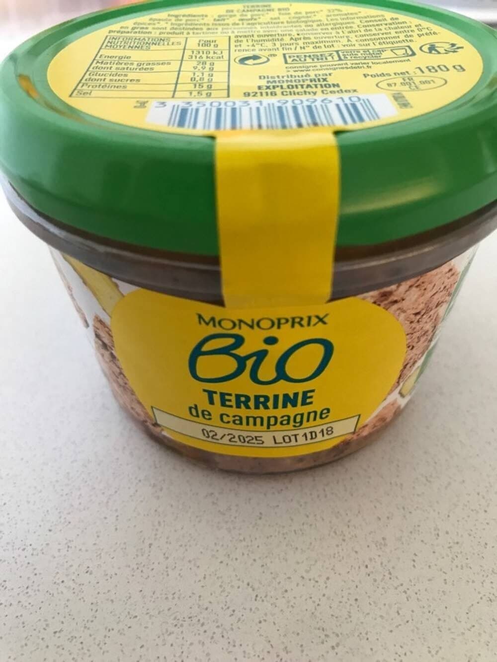 Monoprix Terrine de campagne packshot