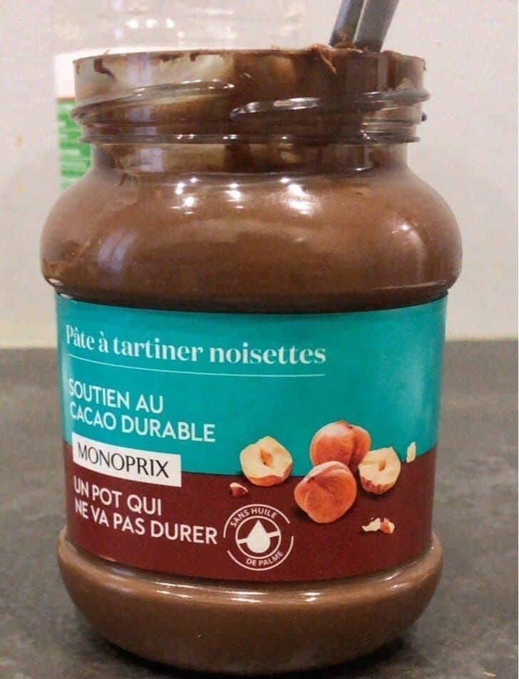 Monoprix Pâte à tartiner sans huile de palme packshot