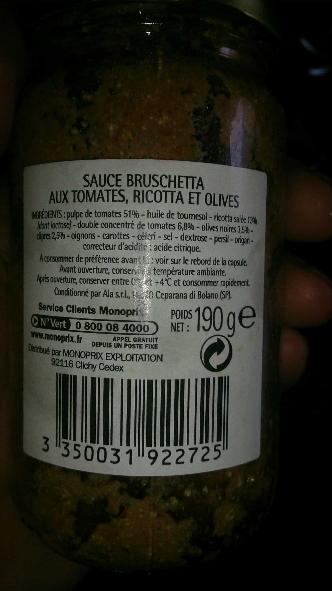 Monoprix Passa e bruschetta packshot