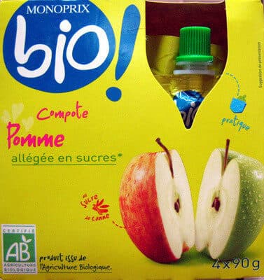 Monoprix Compote Pomme allégée en sucres packshot