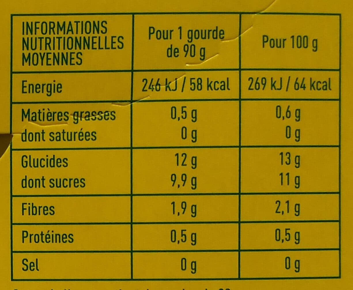 Monoprix Compote Pomme allégée en sucres packshot