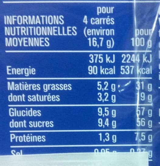 Monoprix Chocolat au Lait Extra-Fin packshot