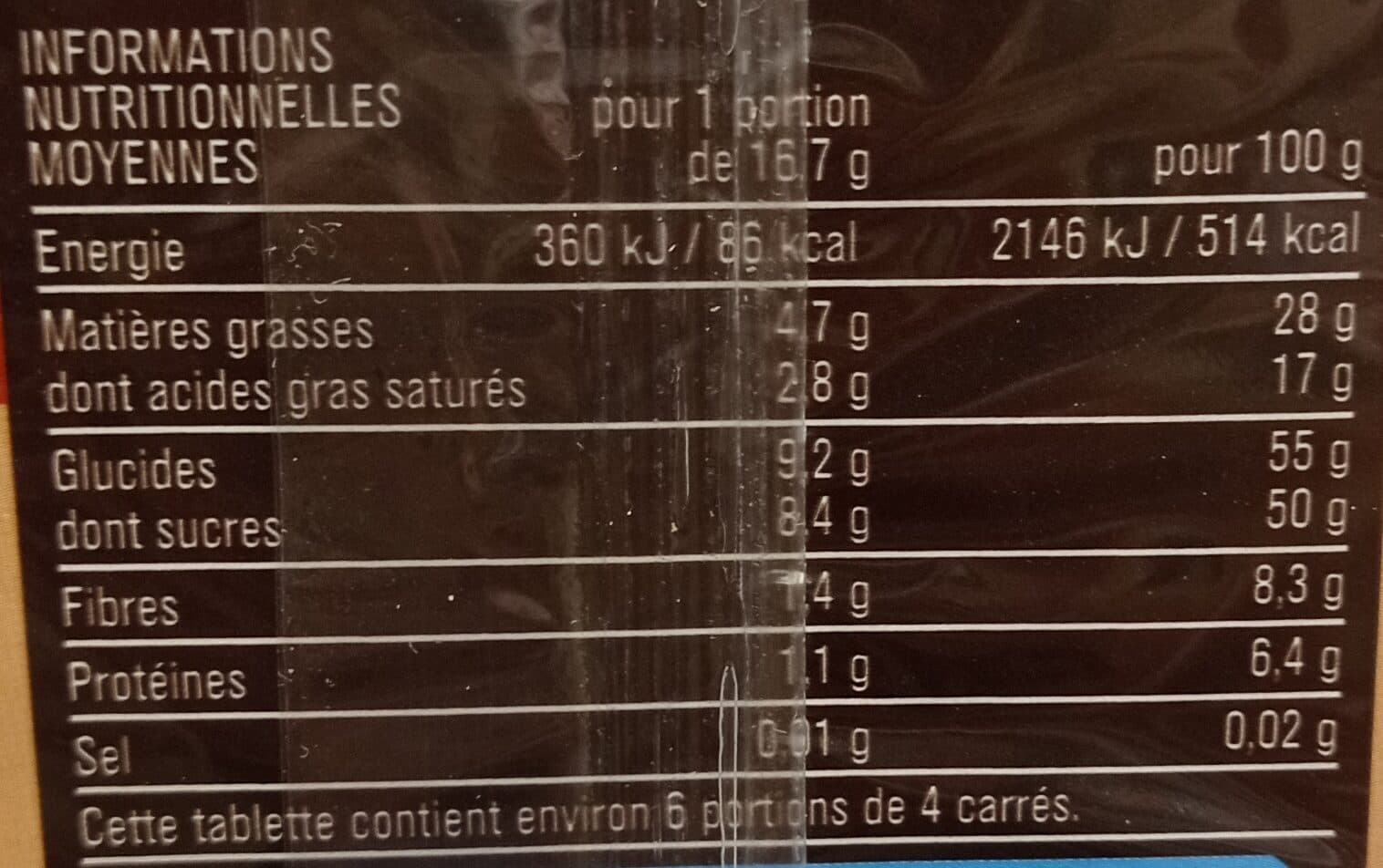 Monoprix Chocolat noir supérieur packshot
