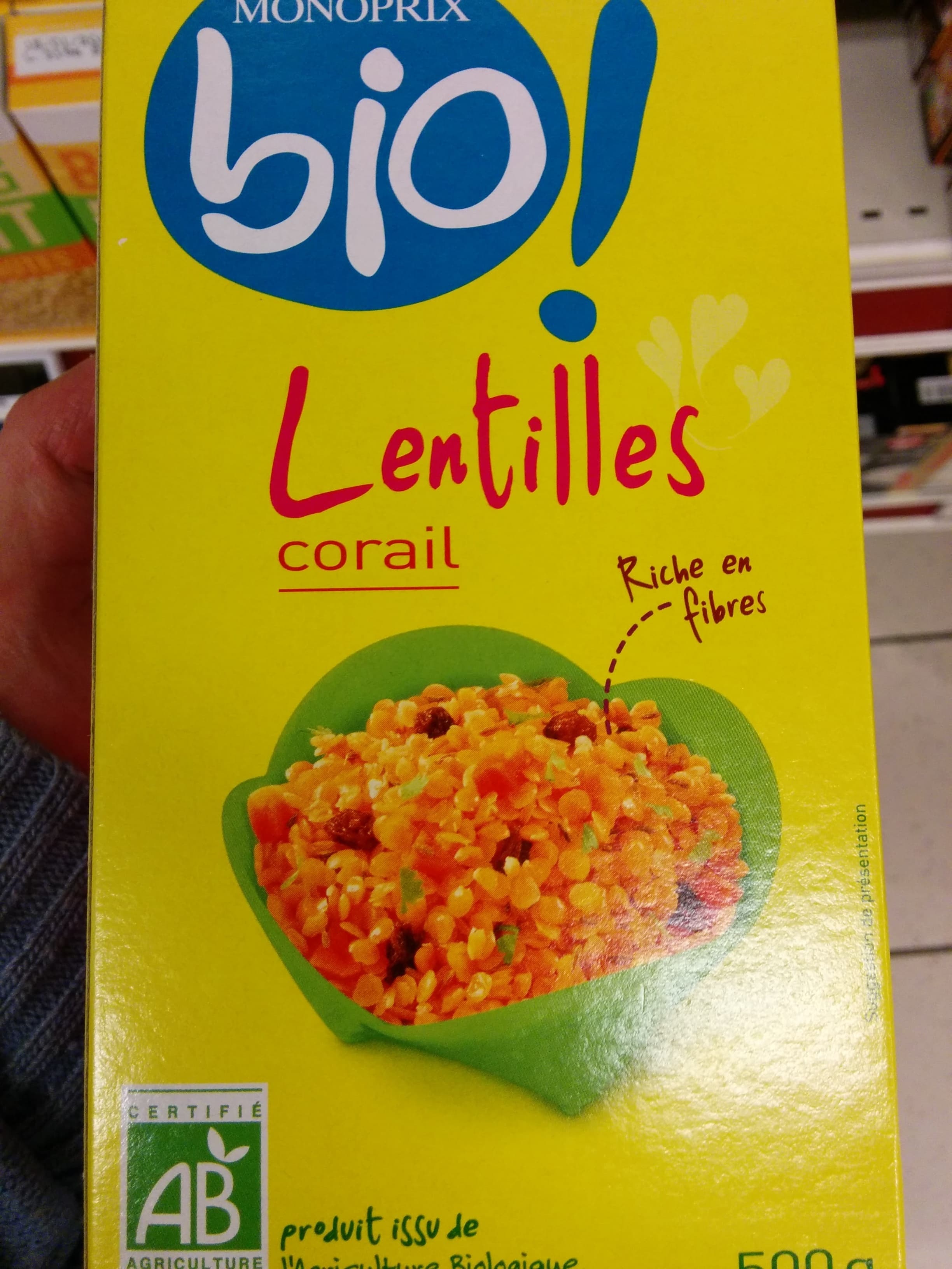 Monoprix Lentilles Corail packshot