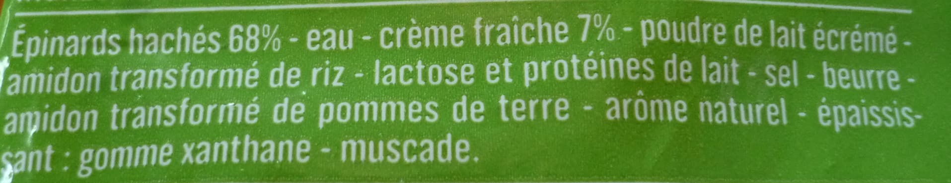 Monoprix Épinards hachés à la crème packshot
