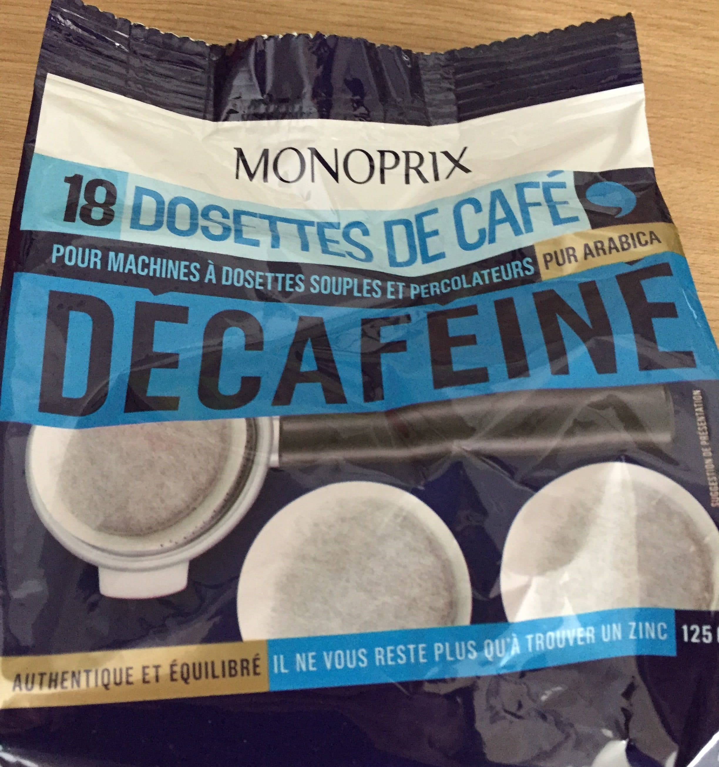 Monoprix Dosettes de Café Décaféiné packshot