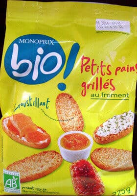 Monoprix Petits pains grillés au froment Bio Monoprix packshot