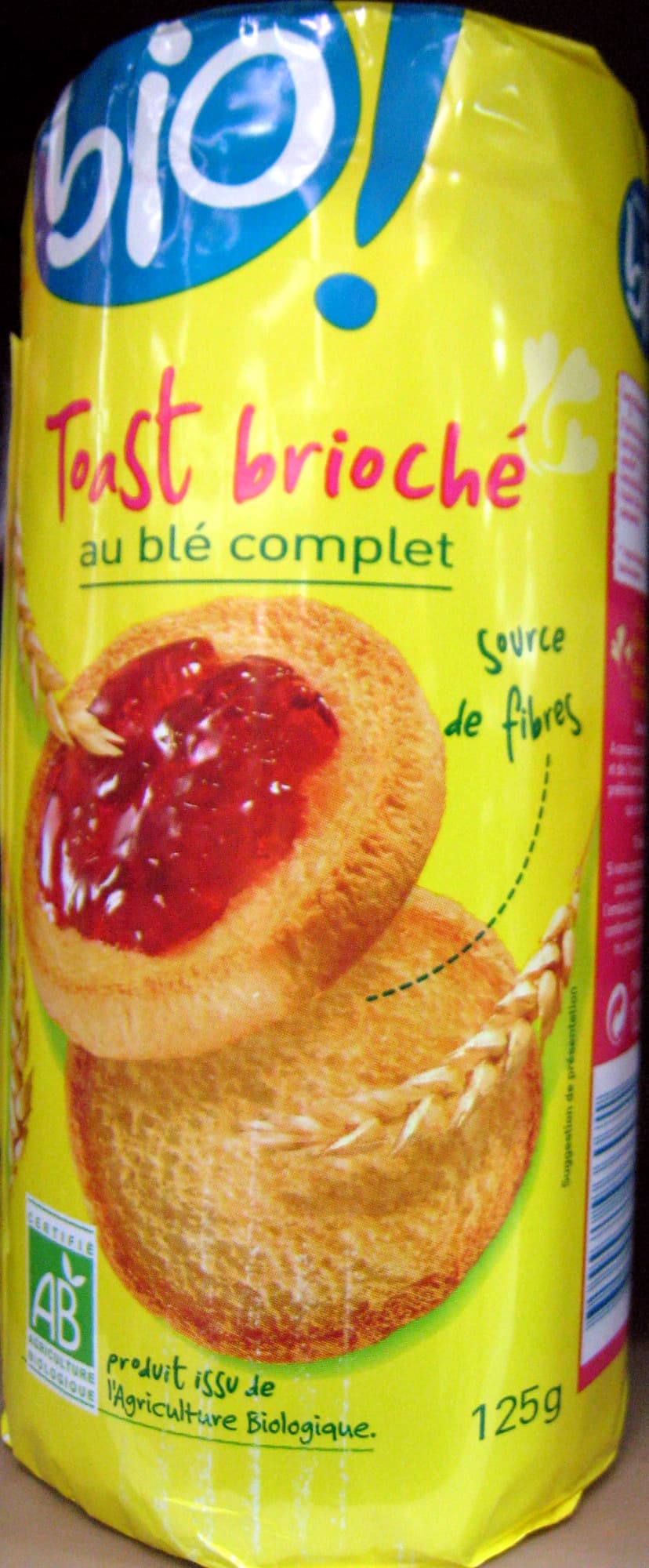 Monoprix Toast brioché au blé complet Bio Monoprix packshot