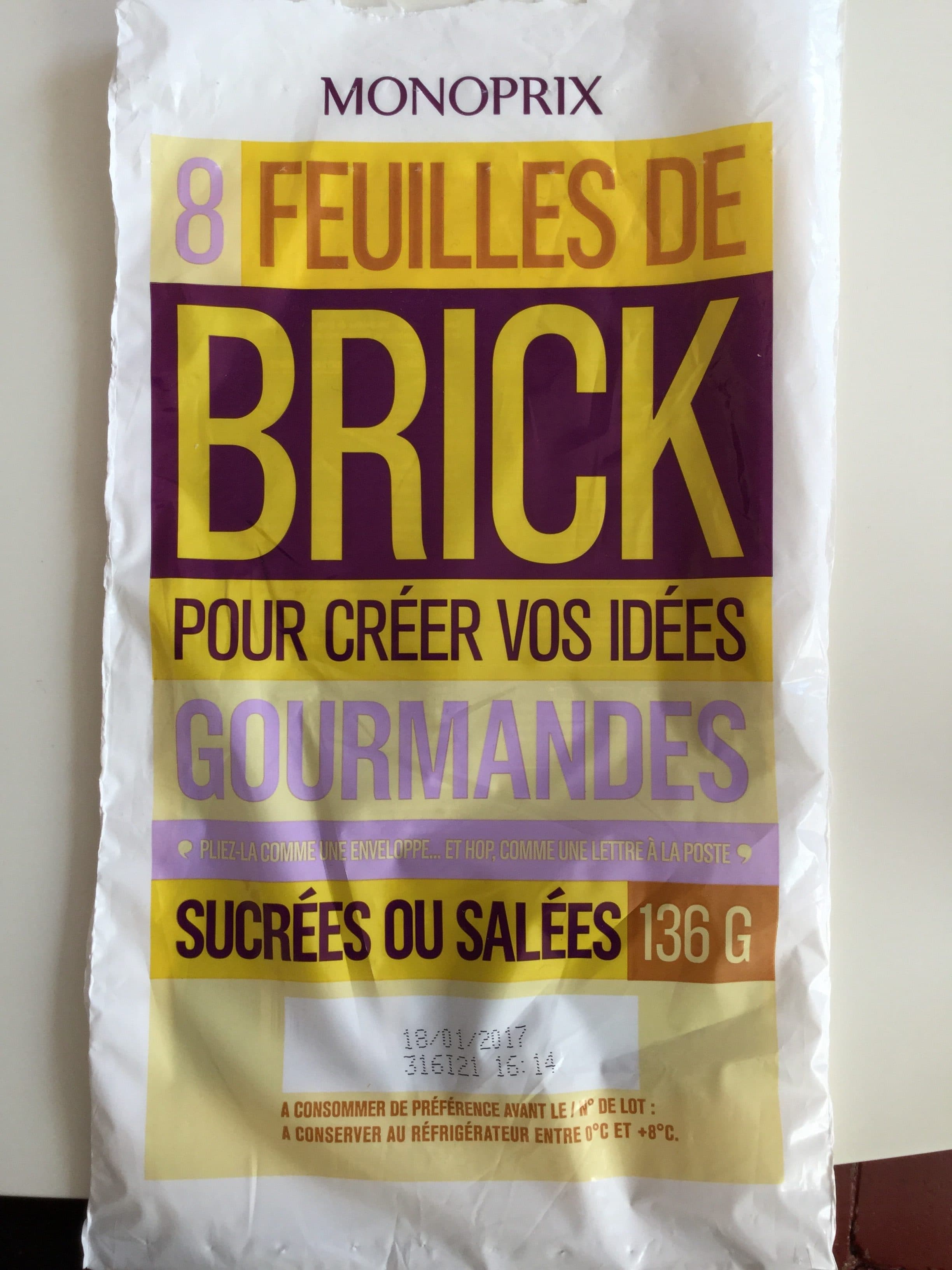 Monoprix Feuilles de brick packshot