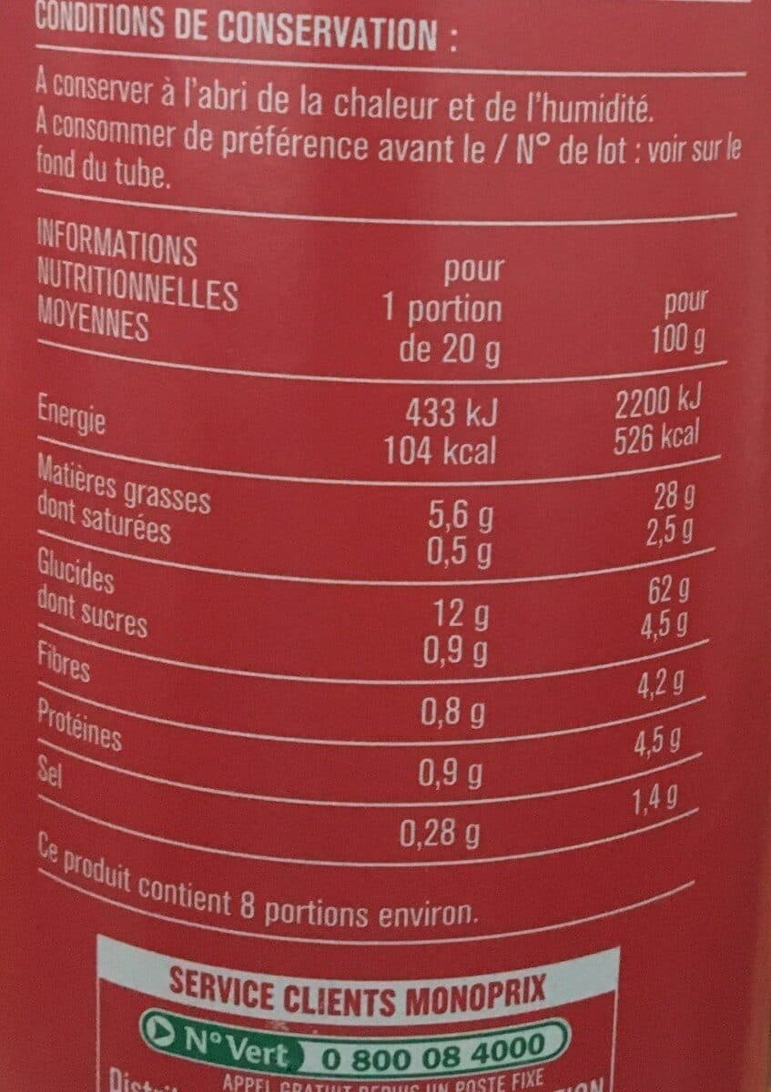 Monoprix Tuiles goût salé packshot