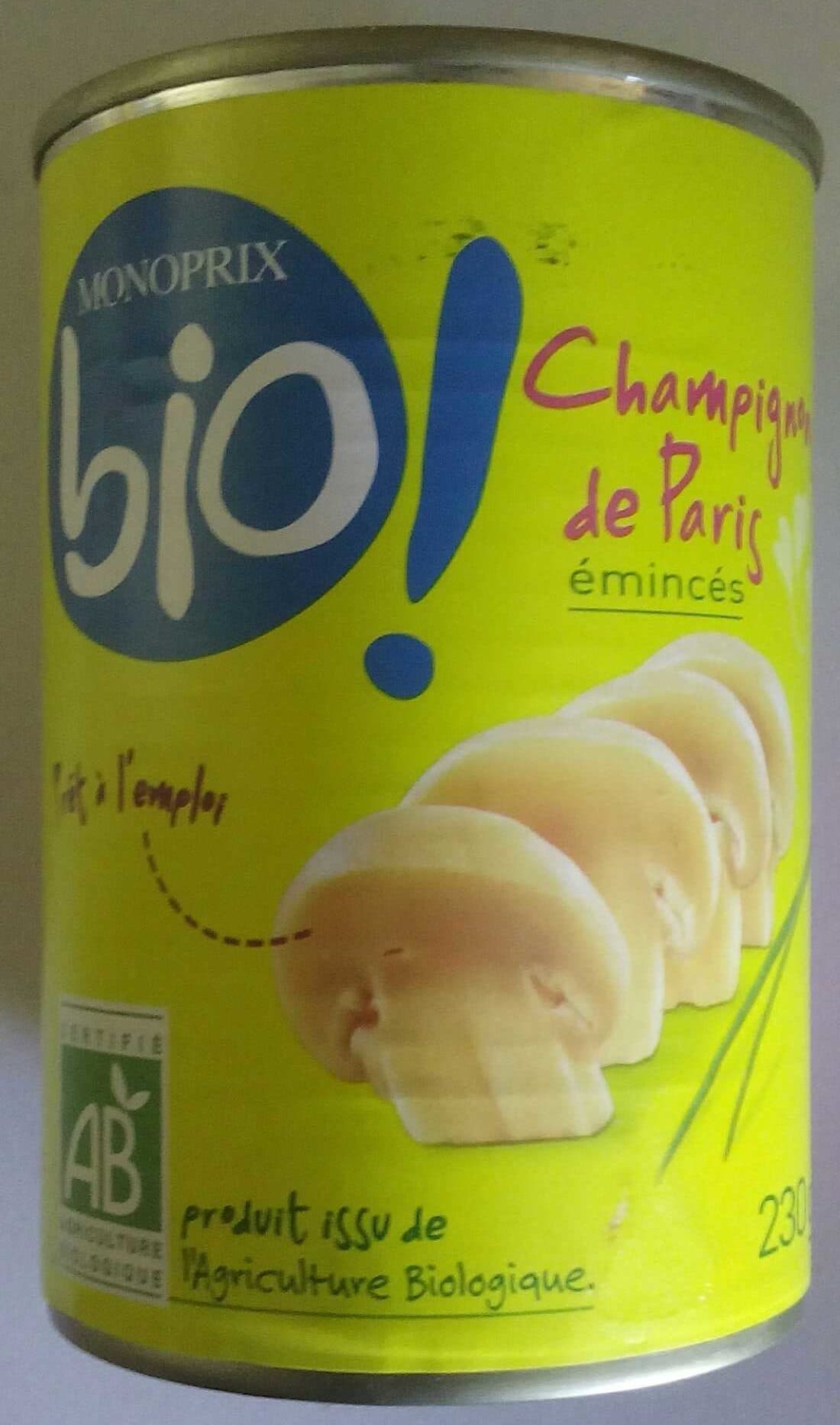 Monoprix Champignons de Paris émincés packshot