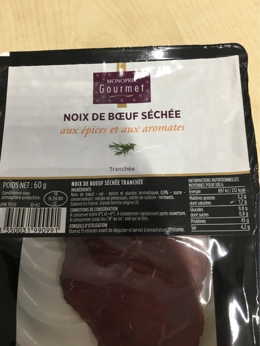 Monoprix Noix de bœuf séchée aux épices et aux aromates packshot
