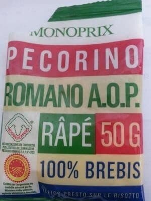 Monoprix Pecorino râpé packshot