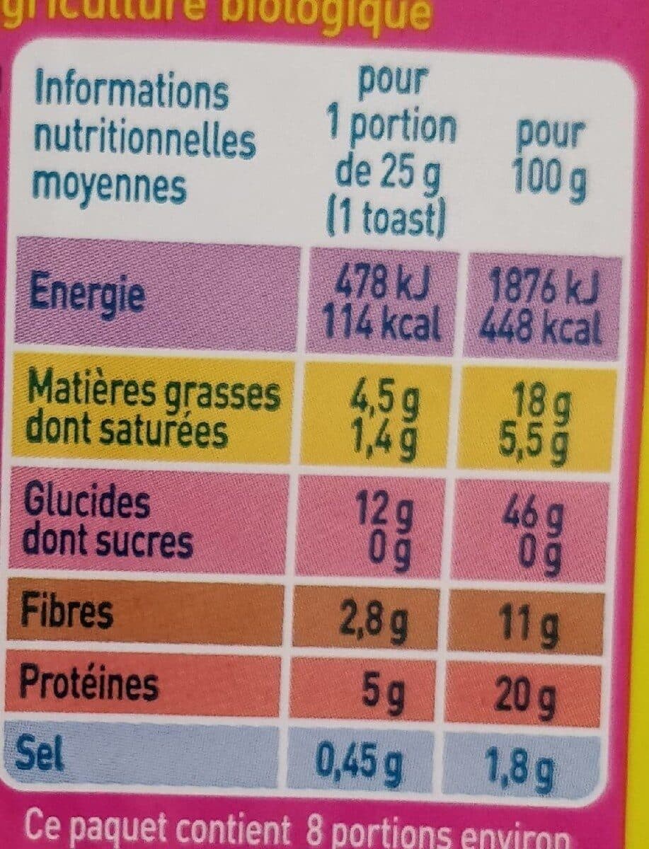 Monoprix Toast croustillant au fromage et graines de courge packshot