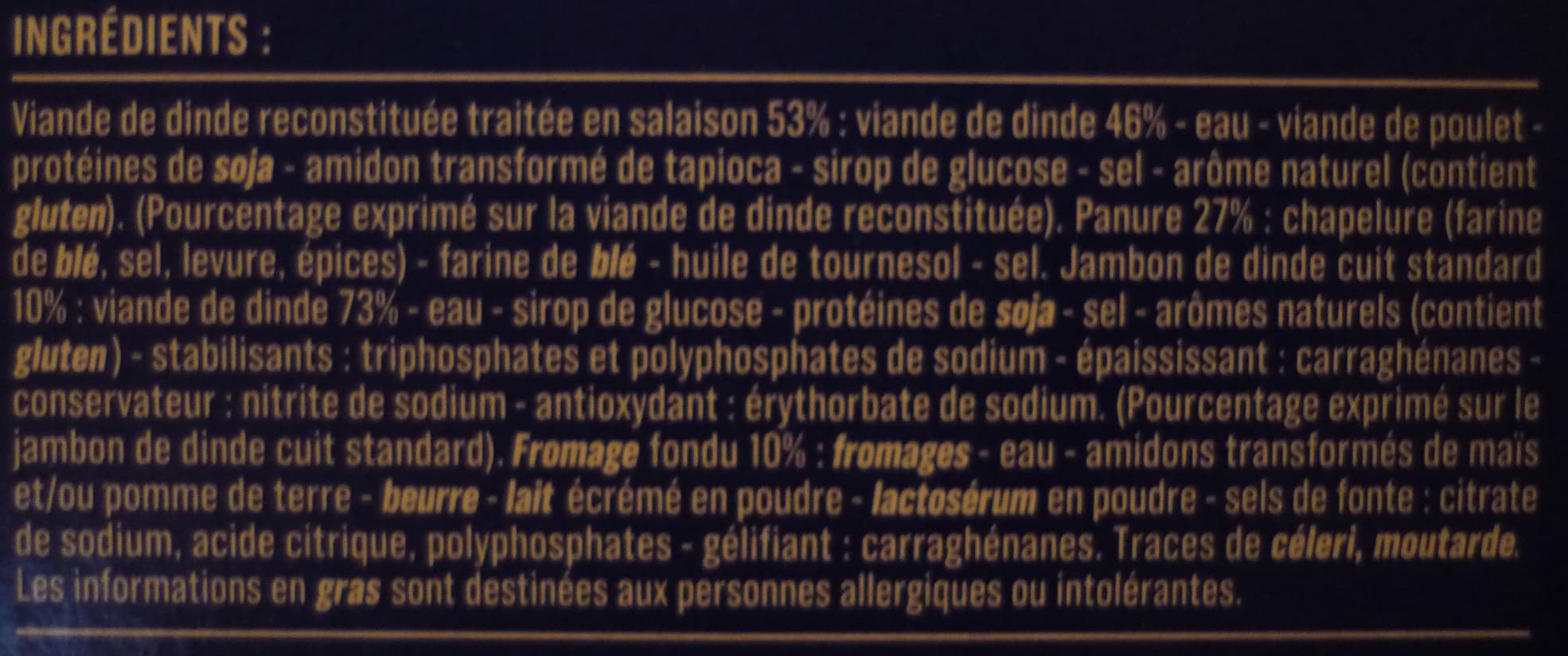 Groupe Casino 4 Cordons Bleus de Dinde, Surgelés packshot
